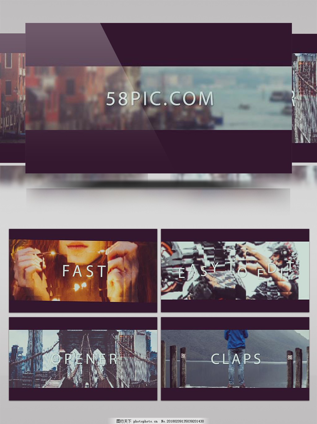 快速相片展示片头片尾ae模板