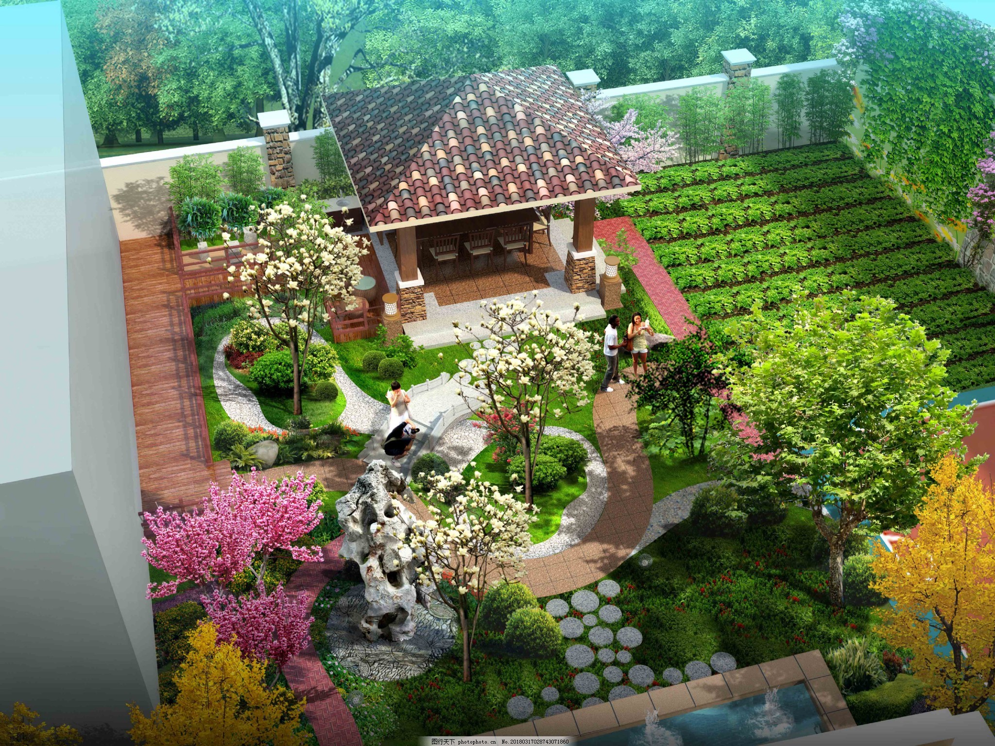 现代风格小后院 庭院设计方案|空间|景观设计|梁西凹 - 原创作品 - 站酷 (ZCOOL)
