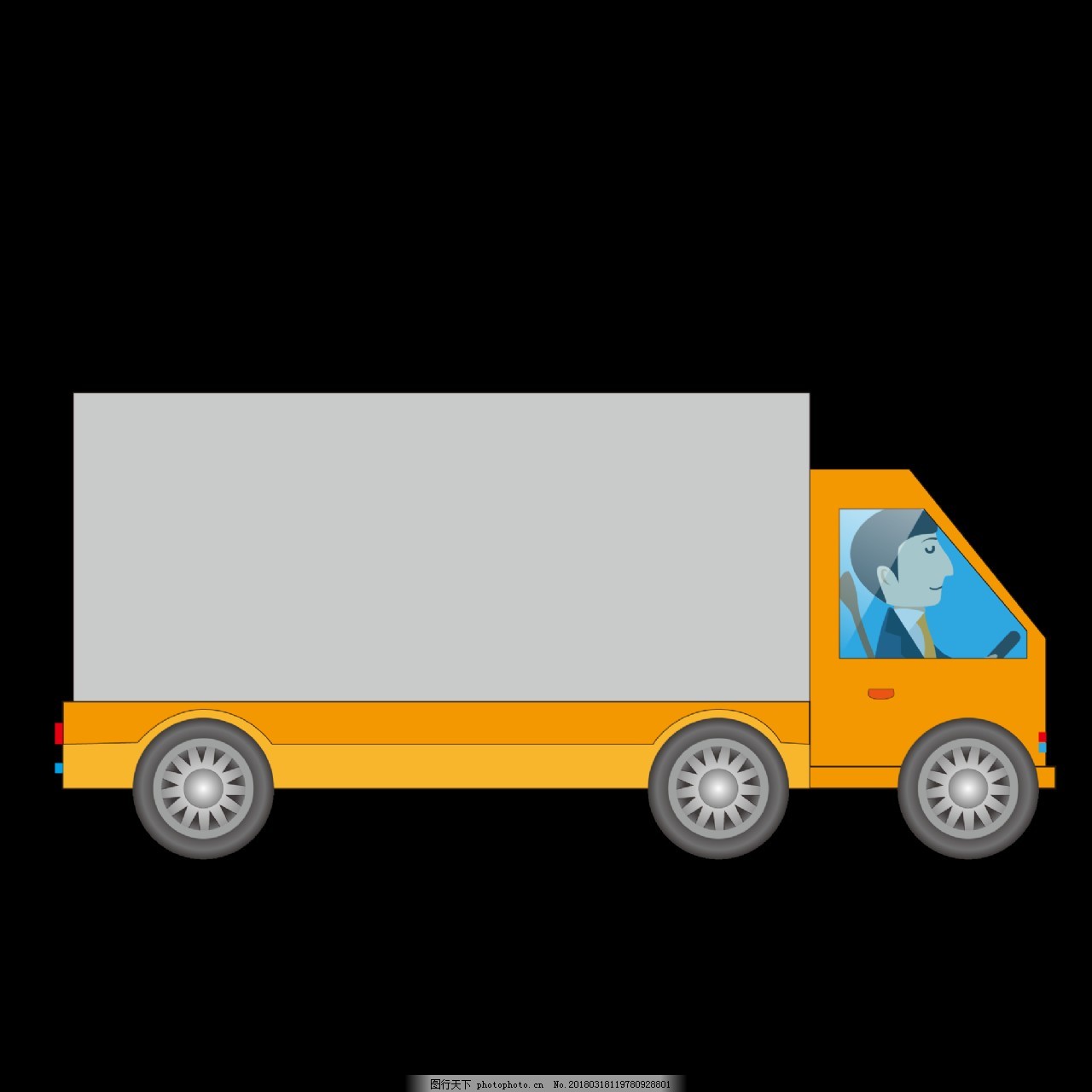 卡通特大型载货运输车插画图片素材_ID:407542347-Veer图库